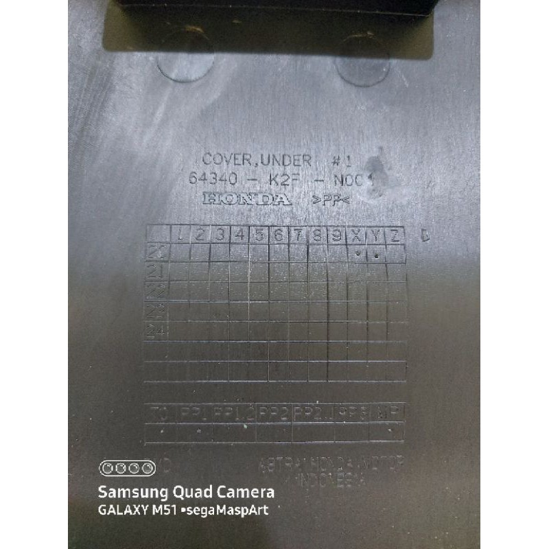 Cover under kolong lantai bordes pijakan kaki bawah ALL New Scoopy K2F 2020 2021 Original dan merk Tenshi