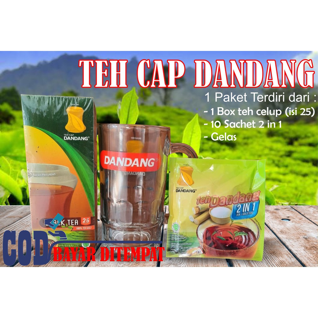 

[FREE GELAS] Paket Teh Dandang Original Teh Dandang Celup teh dandang 2 in 1 Gula Tebu