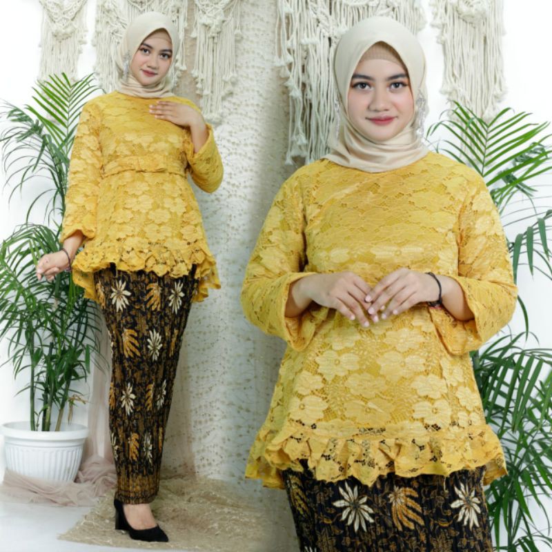 ADE&gt; SET KEBAYA KEJORA / BAJU KEBAYA BRUKAT MODERN / KEBAYA WISUDA MODERN - OUTFIT KEBAYA PESTA CTK