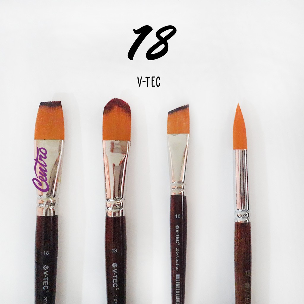 

V-Tec Artist Brush 18 / Vtec Kuas Lukis Gambar No.18