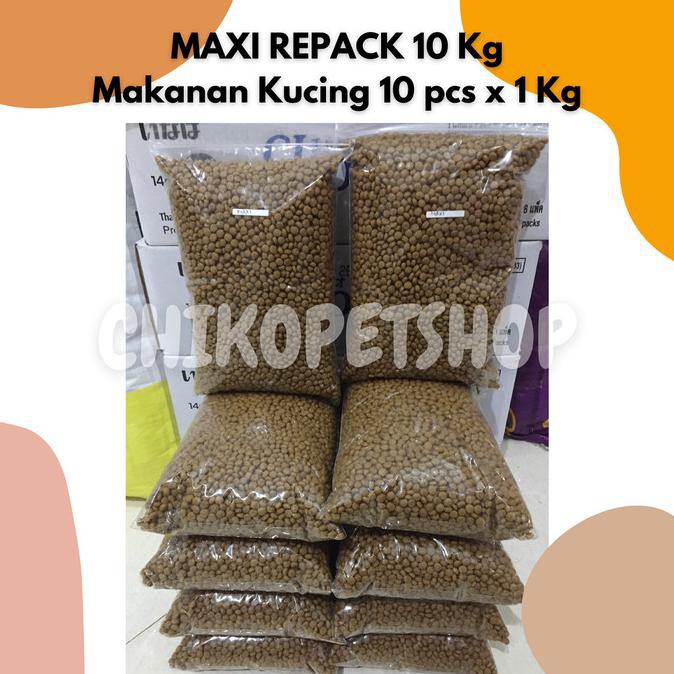 Maxi Repack 10 Kg Makanan Kucing 10 Pcs X 1 Kg Khusus Grab/Gojek Damarisseller371