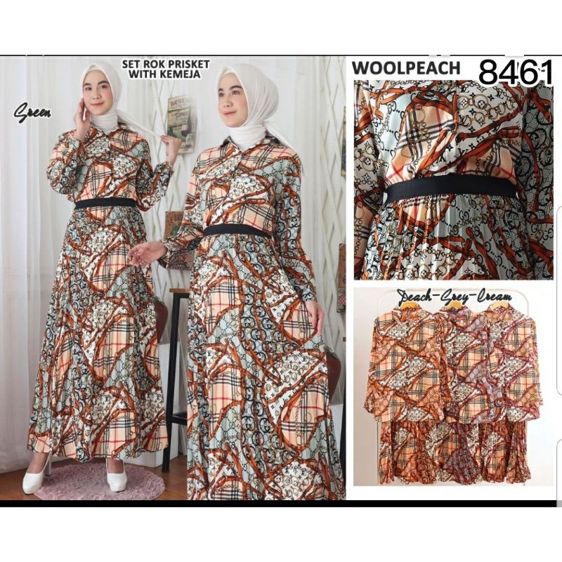 Setelan Rok Prisket/Setelan Woolpeach Size Standart-Jumbo