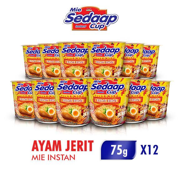 

Sedaap Cup Mie Instan Ayam Jerit 75 gr x 12 pcs