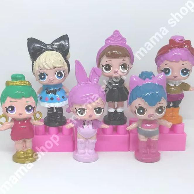Qips Topper Kue Figure Lol Patung Kue Hiasan Cake Ultah Anak Toper Cake Atzq