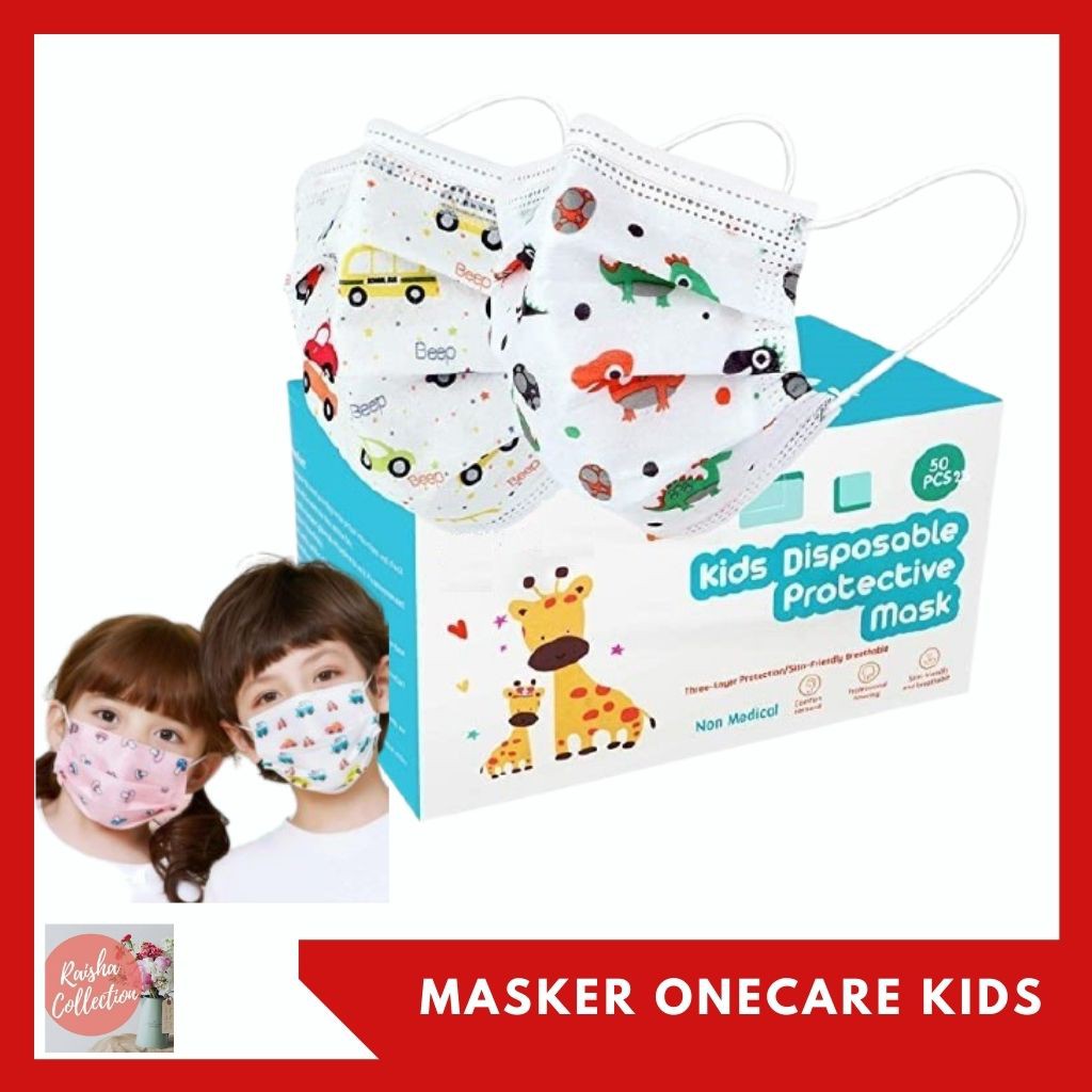 Rc Masker Medis Kids Anak Motif Lucu Face Mask Isi 50pcs Earloop Disposible