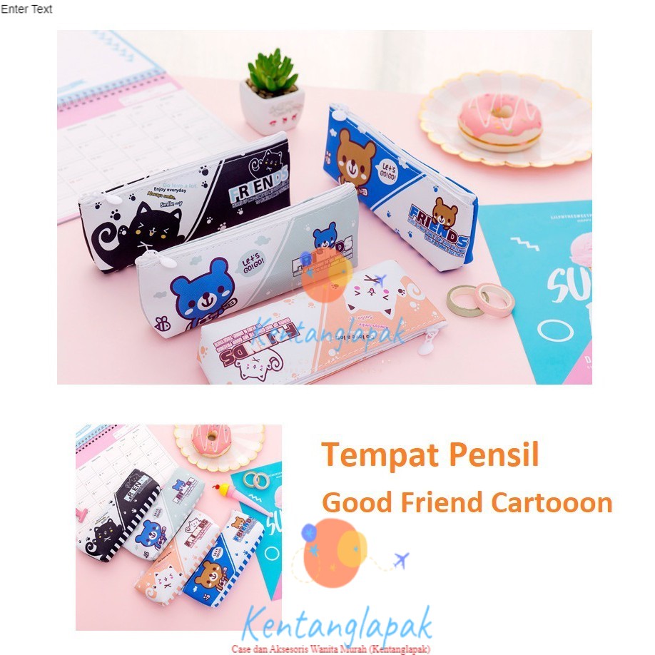 

Tempat Pensil Good Friend Cartoon Pencil Case / Tempat Kosmetik Termurah