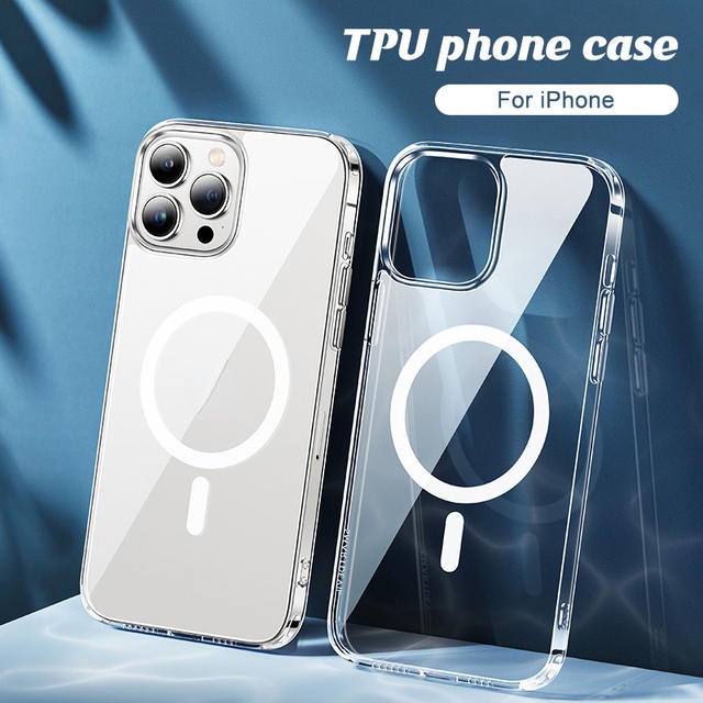 Case Pelindung Magnetik Transparan Untuk Iphone 14 pro MAX 13 12 11 pro MAX 14 pro X XR XS MAX