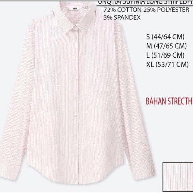 Kemeja Wanita UNIQLO  Supima Cotton shirt Shopee Indonesia