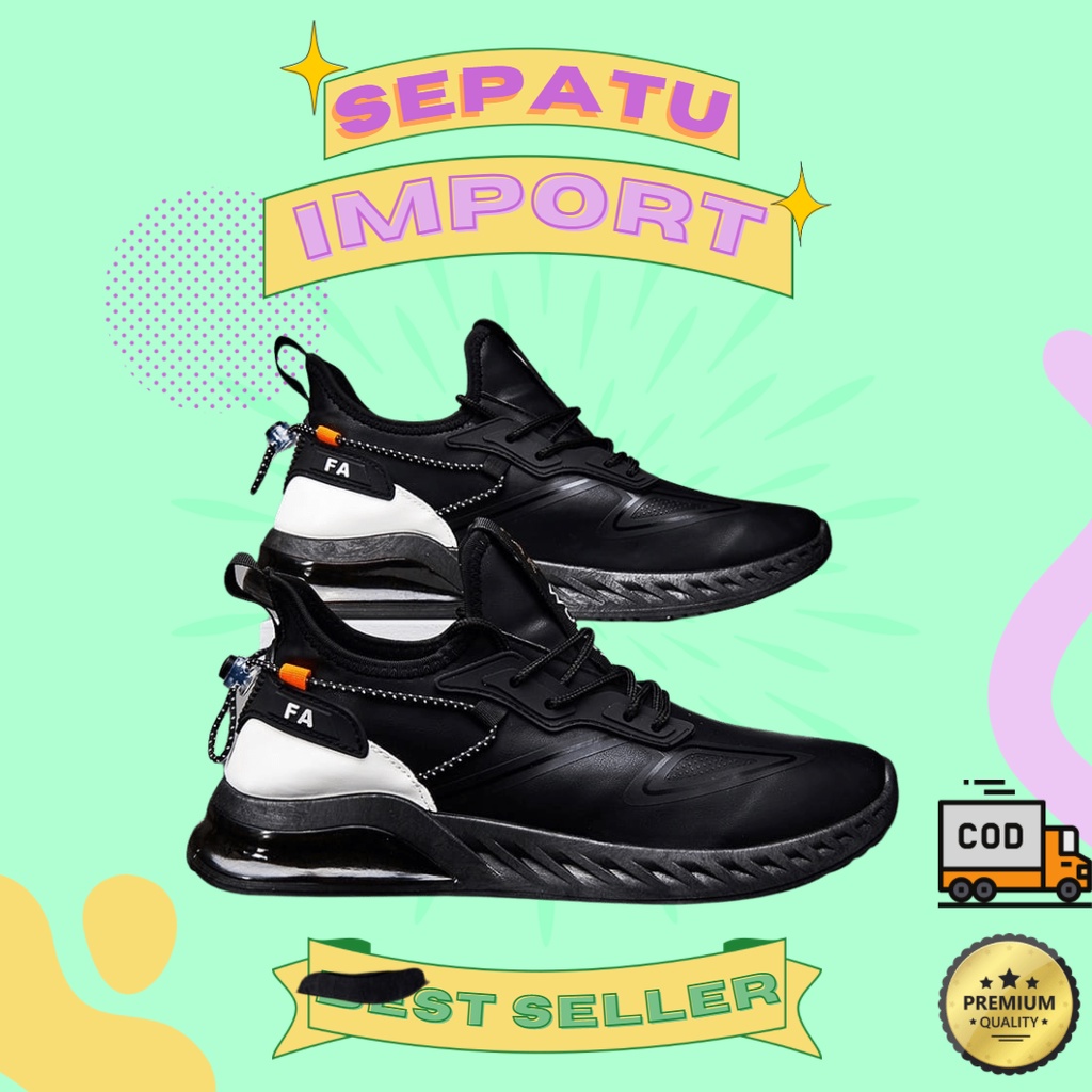 Sepatu Sneakers Pria Wanita Import - Sneakers FAX WUDEX - D2 - Cassual Shoes Sport Olah Raga Lari - Sepatu ket Kasual Santai Premium Quality