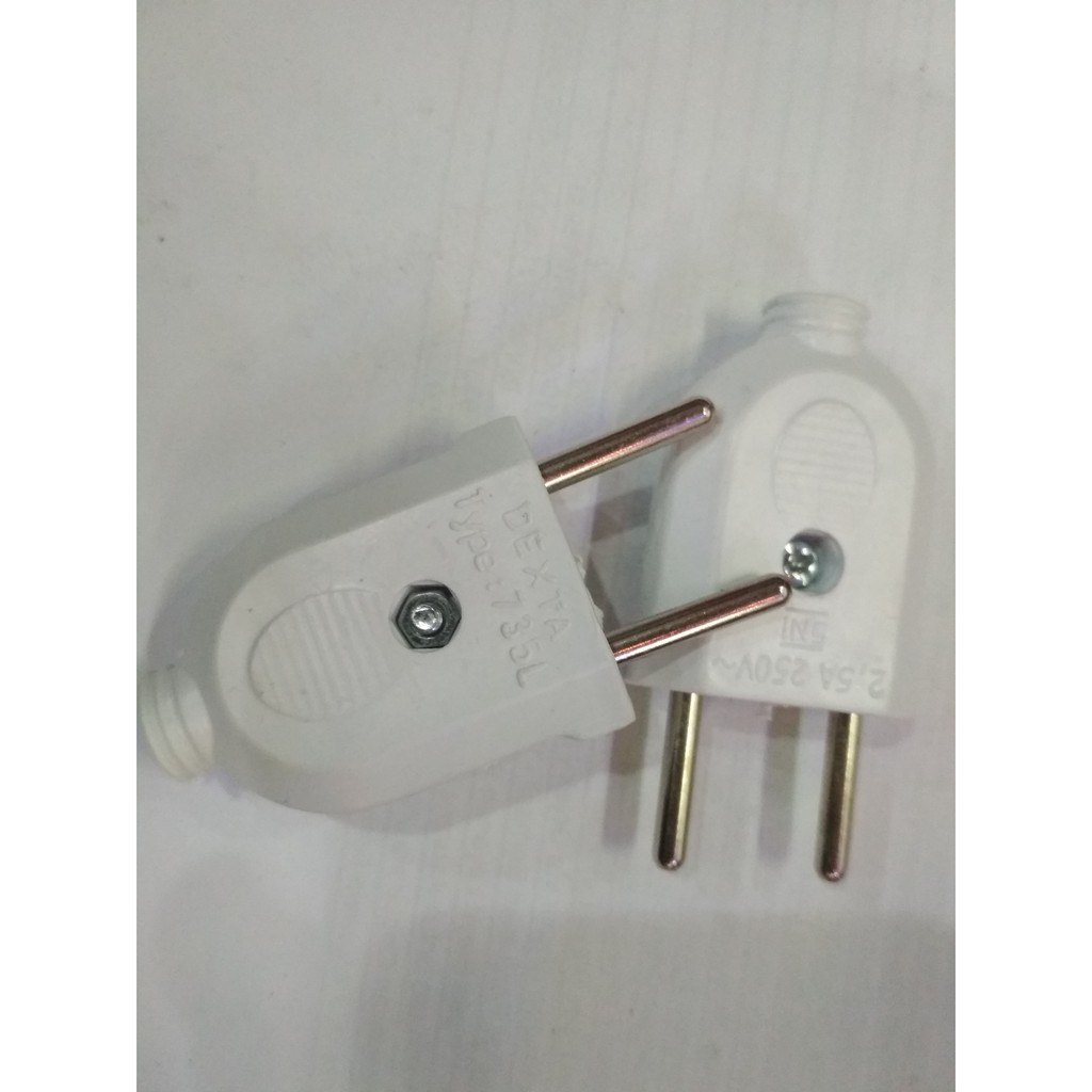 DEXTA STEKER KUNINGAN GEPENG / COLOKAN LISTRIK KUNINGAN GEPENG