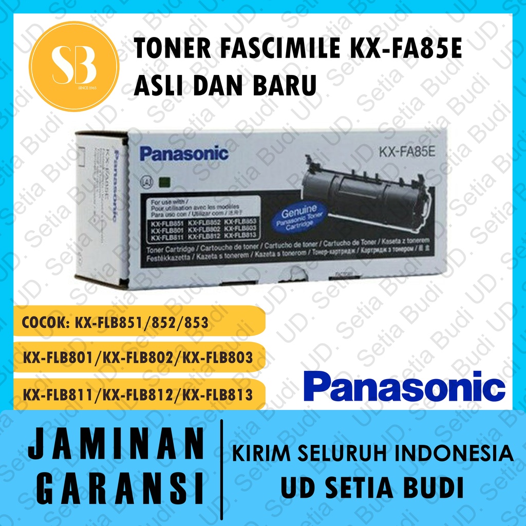 Toner Fax Panasonic KX-FA85E Toner Cartridge Facsimile Baru dan Asli