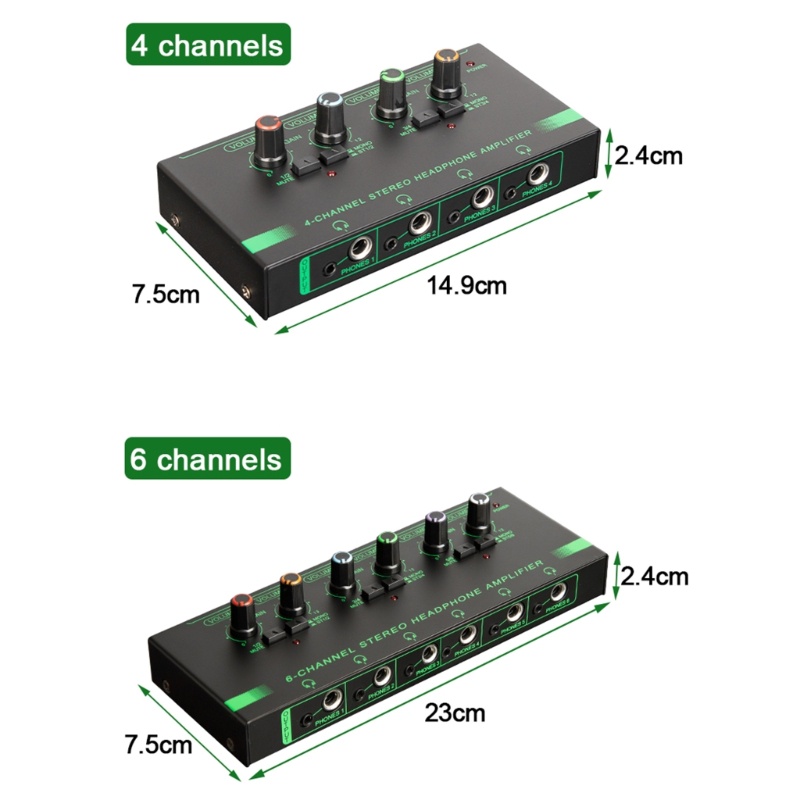 Zzz Splitter Amplifier Headphone Stereo Mini 4 / 6 Channel