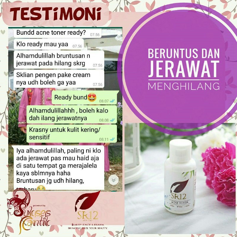 TONER JERAWAT BPOM AMPUH..!! ACNE TONER SR12 AMAN / OBAT JERAWAT BERUNTUS / REGENERASI KULIT MATI