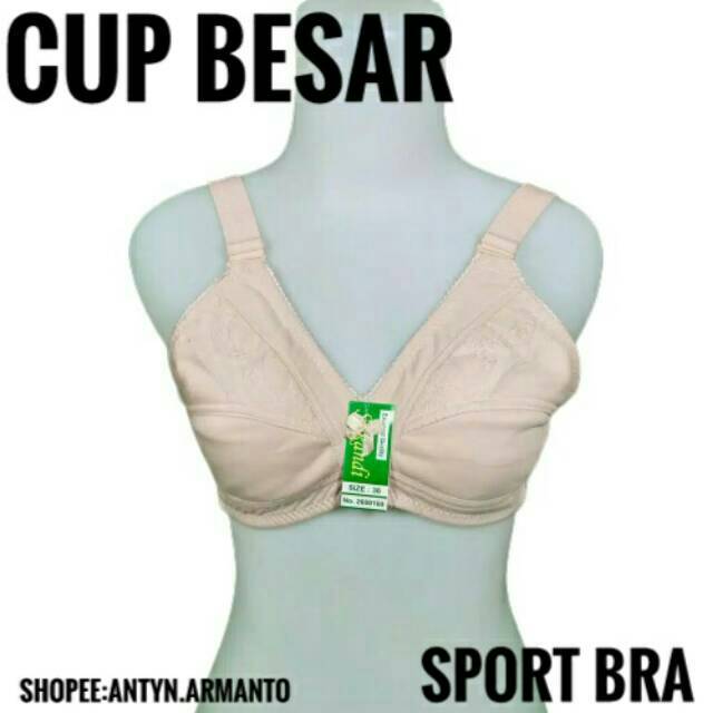 bra sport bh wanita jumbo diskon natal grosir termurah srikandi coklat