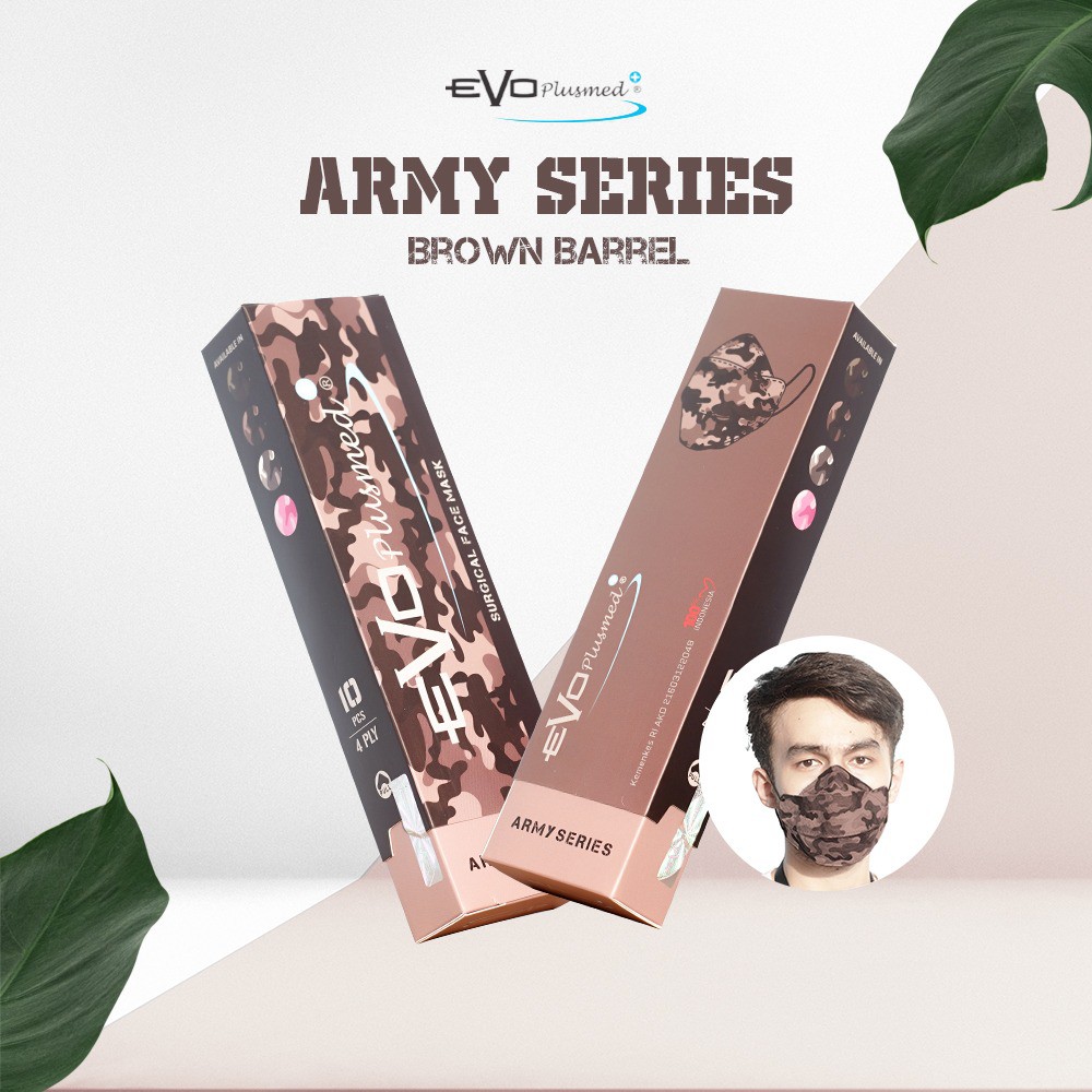 EVO Plusmed Edisi ARMY Series 4Ply isi 10pcs