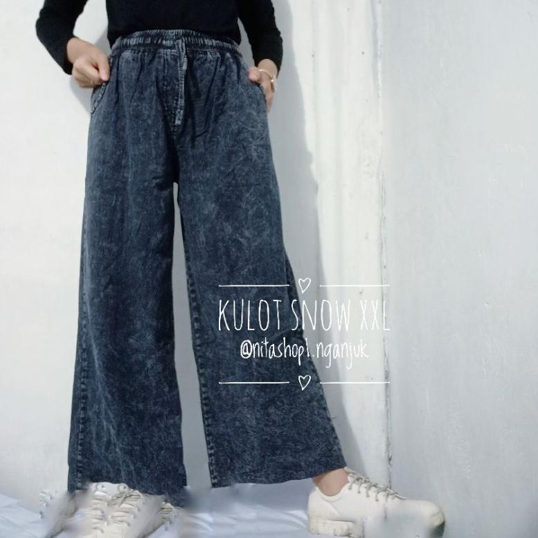 Celana Kulot Jeans Wanita Super Jumbo BB 40-g Size L-5XL/Celana Wanita Jeans Super Jumbo  • Tty31au2