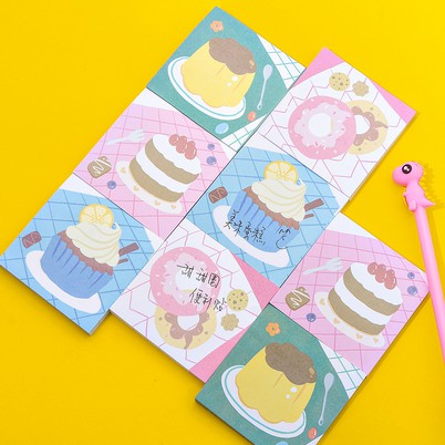 

HI272 Memo Notes Motif Donat Cake Puding Tart Lucu Menulis Catatan