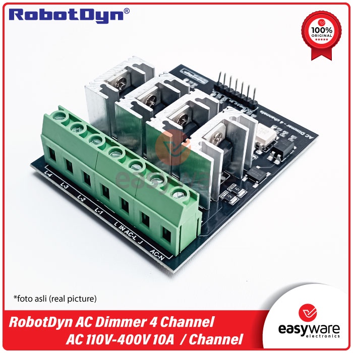 RobotDyn AC Dimmer Module 4 Channel AC 110V~400V 10A per channel