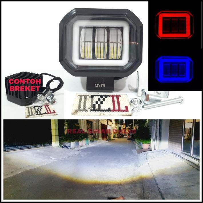 Lampu Tembak Led Cwl K30 3 Mata 4D Angel Aye Eye 30 Watt Kotak Biru