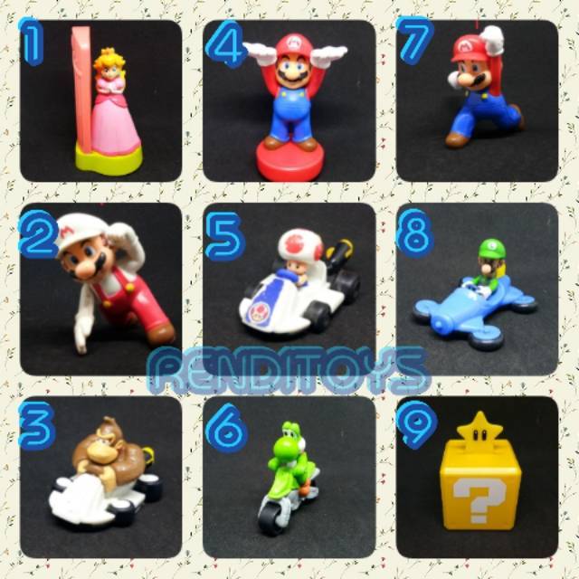 RENDITOYS Happy Meal Mario 2019 Action Figure Mario Bross 2018 MCD Termurah | MAINAN HAPPY MEA