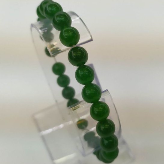 Gelang Kesehatan Batu Alam Akik Giok China Cina Hijau Asli Natural untuk Pria Wanita Cowok Cewek