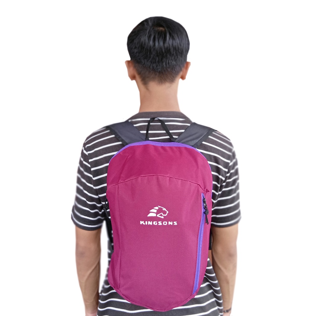 TAS RANSEL PRIA WANITA BACKPACK 10 LITER TAS SPORT TRAVELING / Kingsons Tas Ransel Pria wanita 11 liter tas futsal / tas ransel kecil mini pria cowok perempuan / tas sport pria wanita / TAS BOLA / tas sepatu futsal bola volly badminton gym / tas sekolah