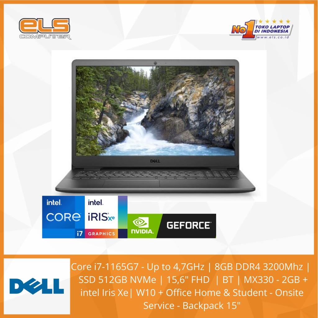 Dell Inspiron 3501 Black I7 1165g7 8gb Ssd 512gb Mx330 Intel Iris Xe W10 Ohs Shopee Indonesia