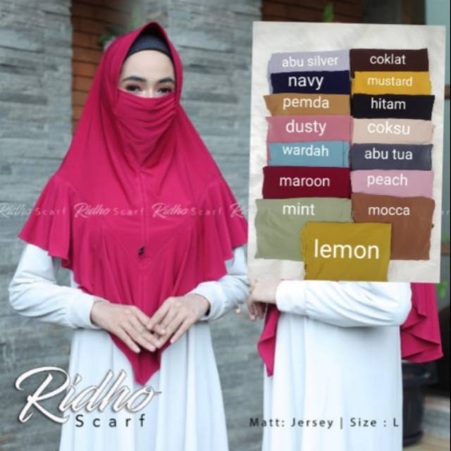 Hijab masker / bergo syar'i / bergo