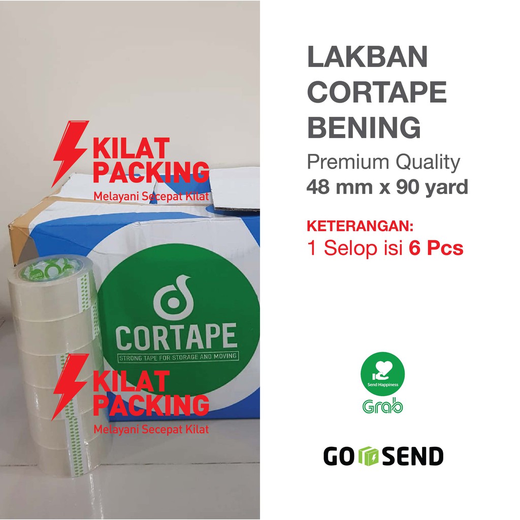 

HJK Lakban Cortape BENING 48 mm x 90 yard Murah Per Selop