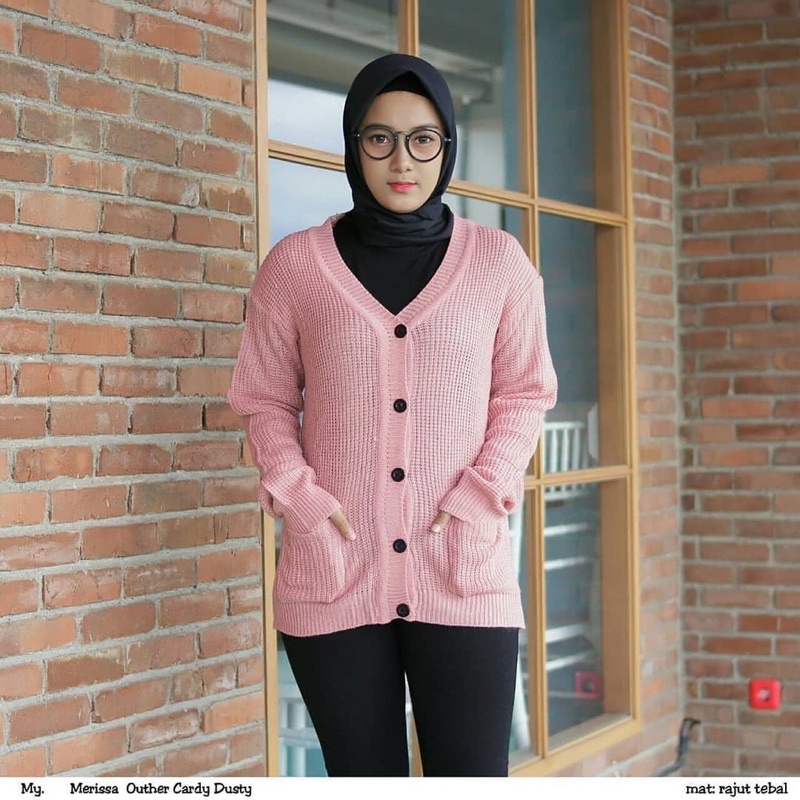Merisa Cardy Long Pocket Kancing 5 / Merisa Cardy / Kardigan Rajut Merisa / Long Cardi Saku Merisa
