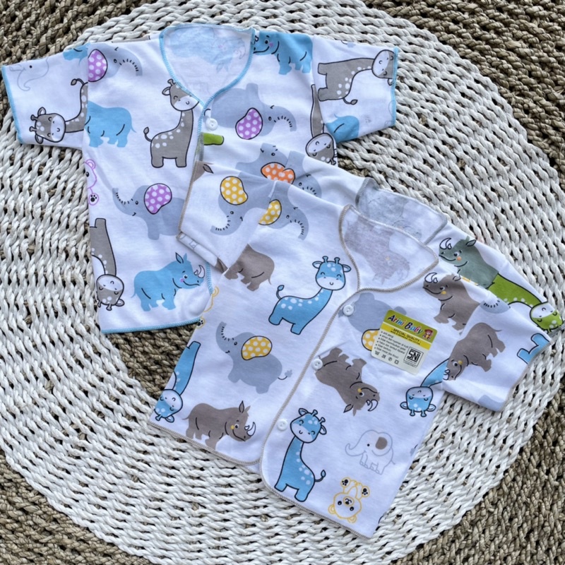 3 PCS Baju Lengan Pendek  Bayi Bayi Atasan Bayi Baju Newborn Baju Bayi Baru Lahir Gift Bayi Hadiah Lahiran Bayi DNW BABY