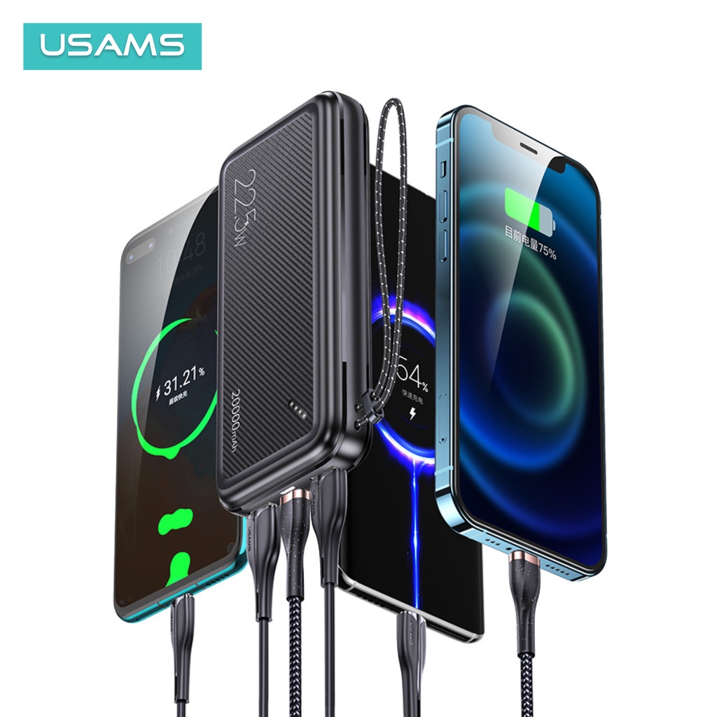 USAMS PB60 Powerbank Fast Charging 20000mAh 22.5W QC3.0 PD