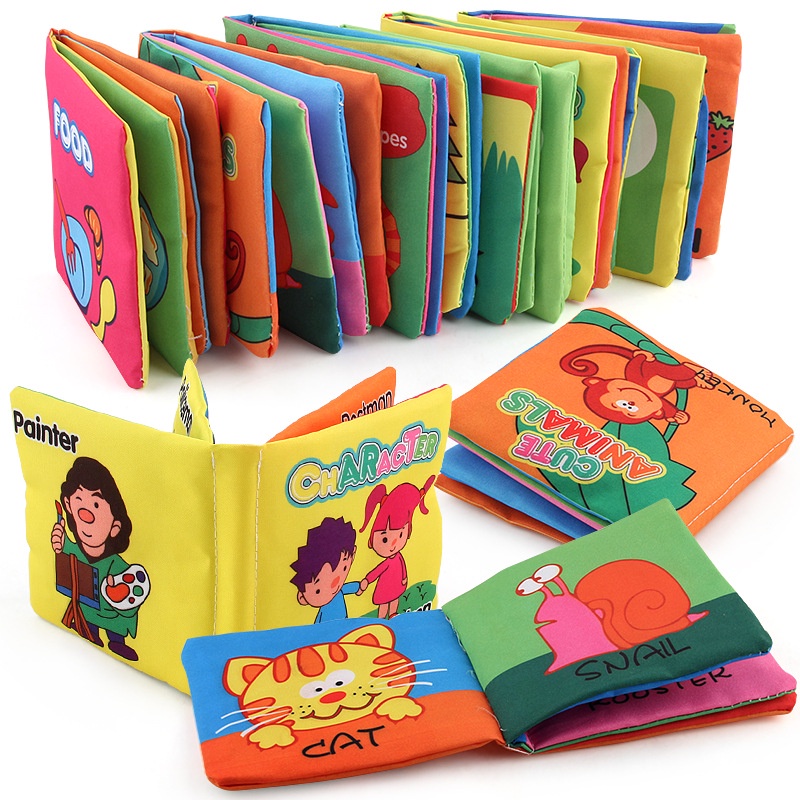 Buku bantal bayi/Buku bayi mainan edukas/Buku cerita anak/Buku kain edukasi bayi/Buku cerita bayi bahan kain anak  L83