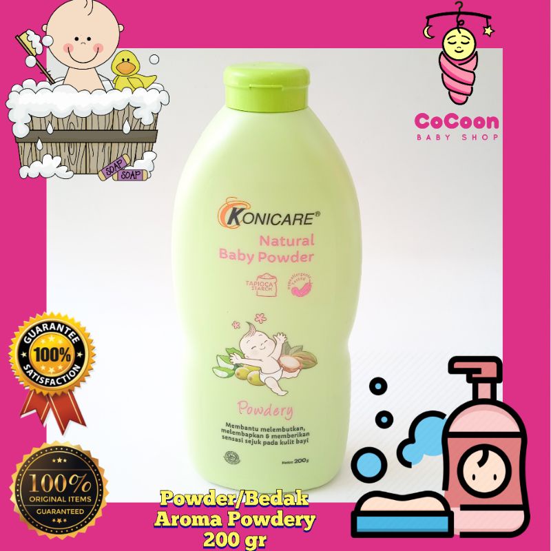 Konicare Natural Baby Powder Powdery 200gr 200 gr / Bedak Bayi Aroma Powdery