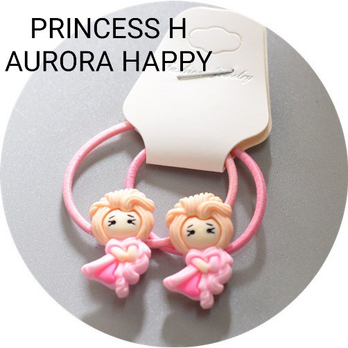 KARET RAMBUT ANAK MOTIF PRINCESS MERMAID / IKAT RAMBUT CLAY PRINCES / AKSESORIS / MAINAN ANAK LUCU