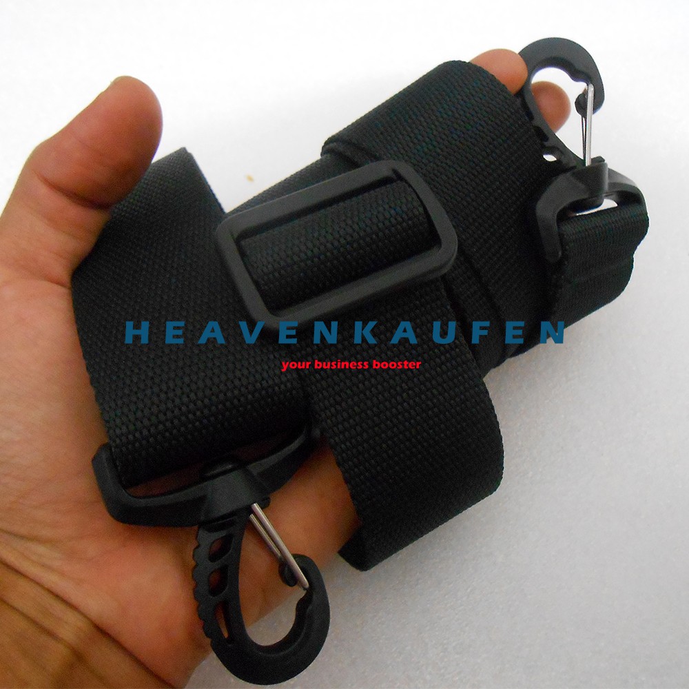 Tali Selempang Tas / Strap Tas Pria YKK Lebar 3,8 cm Warna Hitam