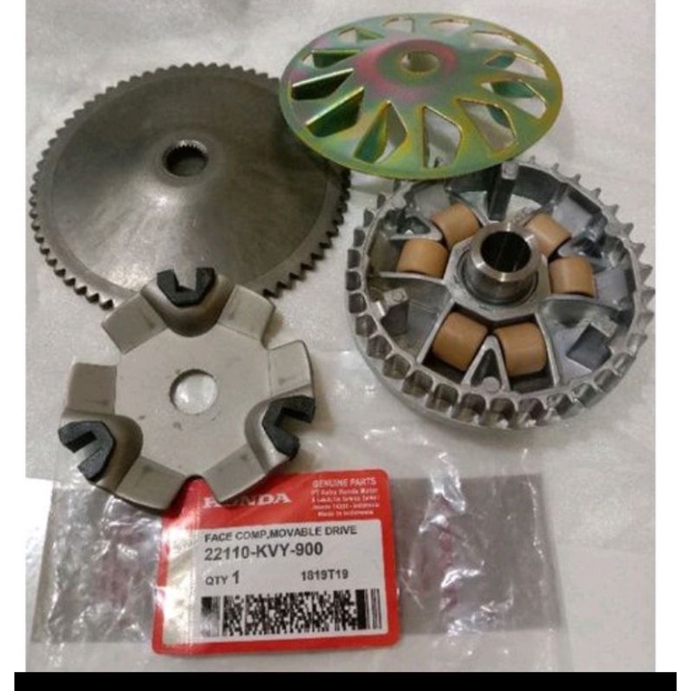 paket Rumah Roller Assy original Honda Set + Kipas Lawan Rumah Roller Beat Karbu Scoopy Karbu Spacy