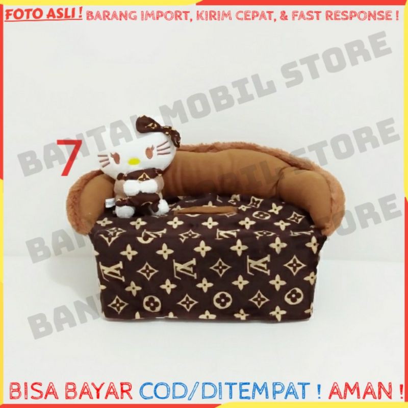 TEMPAT COVER KOTAK BOX TISU MOBIL TOILET KAMAR MANDI WC DAPUR KITCHEN MEJA BONEKA KUCING HELLO KITTY