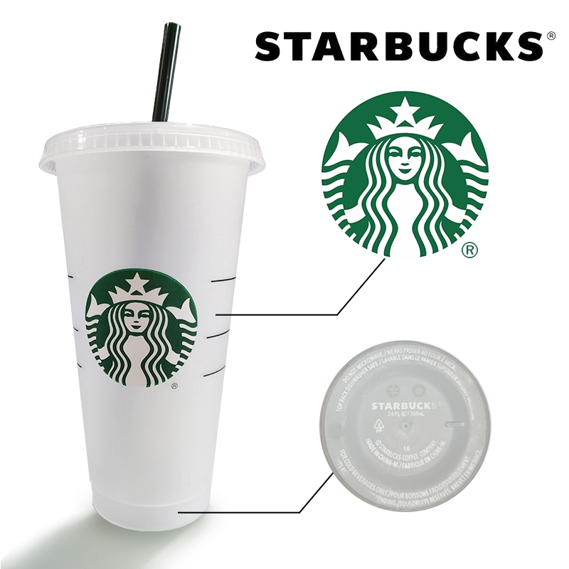 Ready COD  Reusable Cup Tumbler Starbucks Transparent Cold Water Cup Starbucks