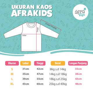 KHUSUS RESELLER  Afrakids AF230 Baju Kaos  Anak Muslim 