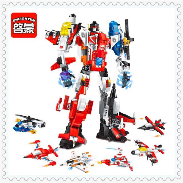 Lego Block Robot Transformers Air Force Pesawat 6 in 1
