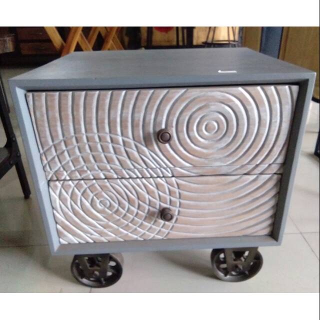 Nakas Roda Minimalis - Meja Samping Mebel Jepara