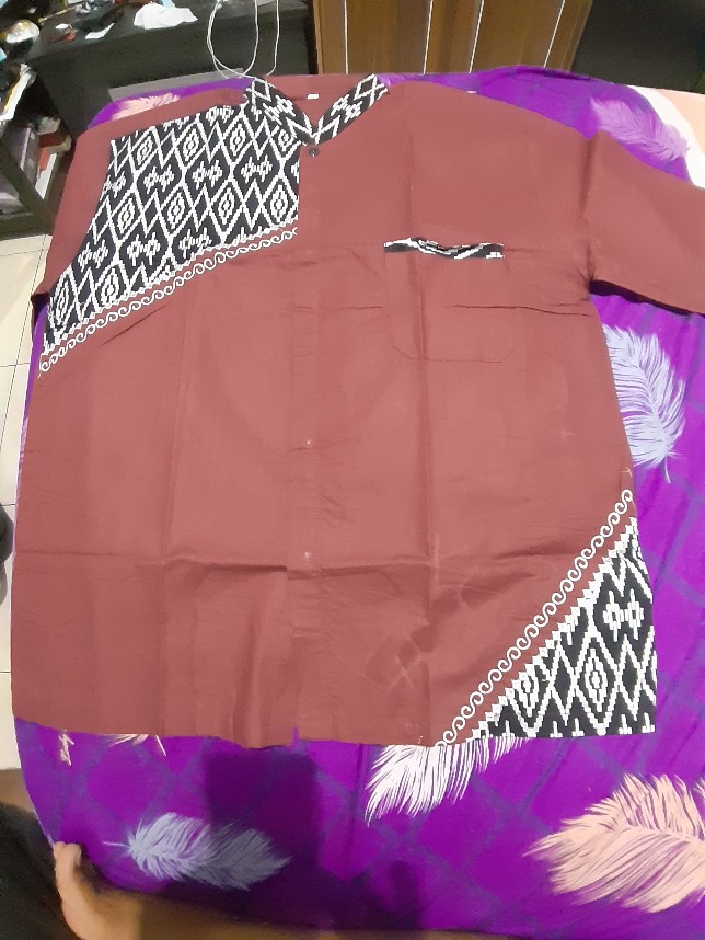 Batik Pria Lengan Panjang Batik Anak Hrb026 Motif Keratonan Kode 002 Size M L Xl Xxl Reguler Seller