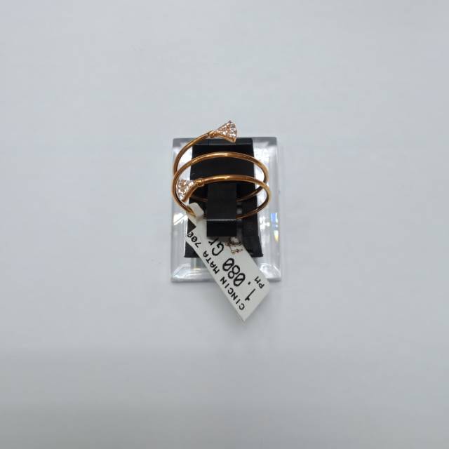 Cincin Emas Asli Spiral leaf Kadar 700