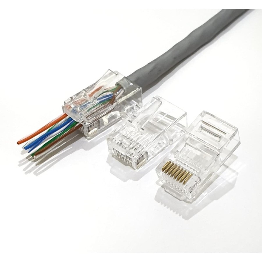 Konektor RJ45 CAT5 Easy Crimp Anti gagal Connector RJ45