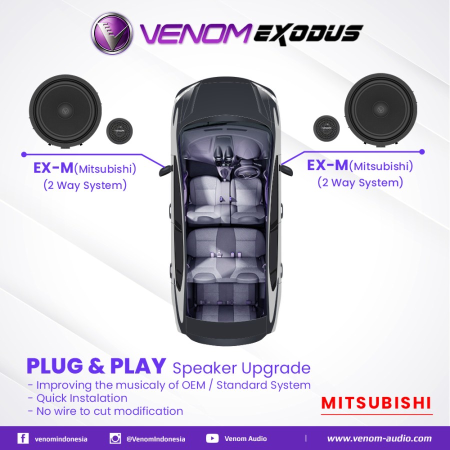 VENOM SPEAKER EXODUS SPLIT - EX - MITSUBISHI - M