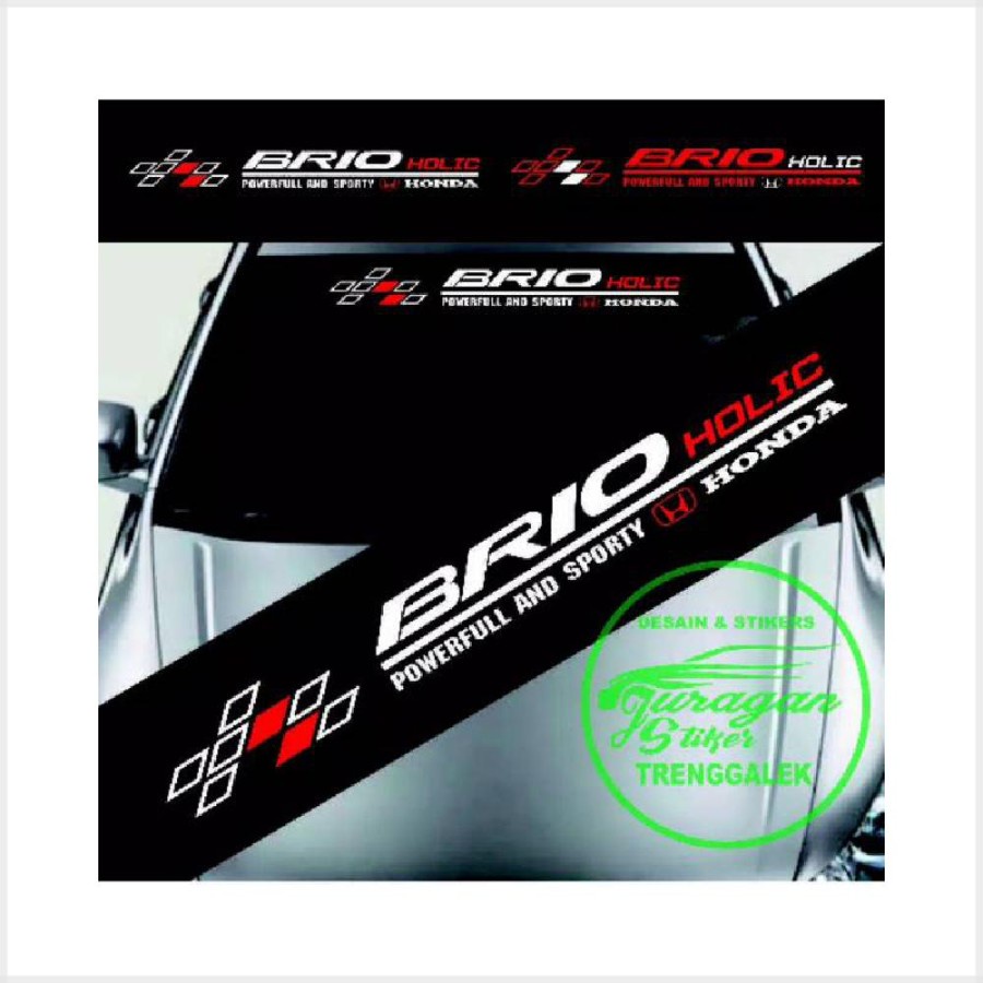 STICKER STIKER KACA DEPAN MOBIL HONDA BRIO