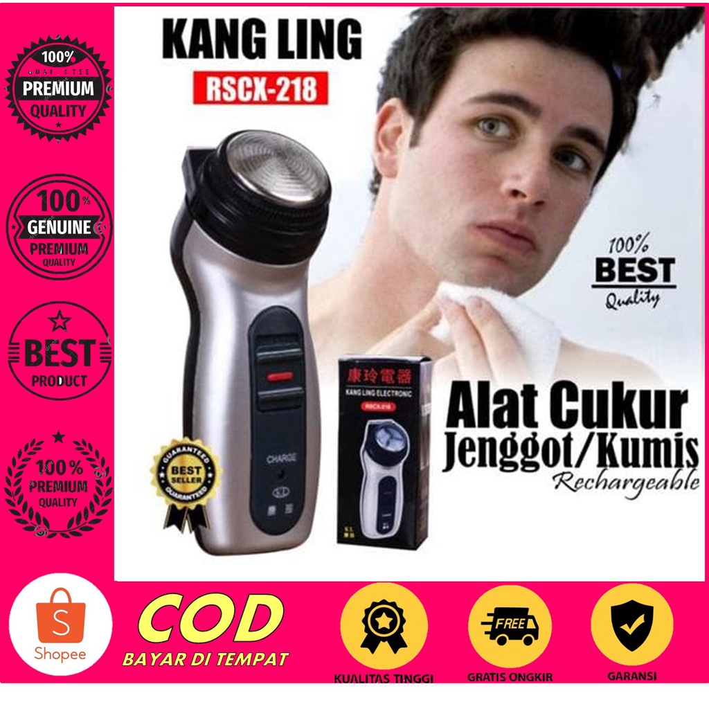 SOLO RIVER Alat cukur Jenggot Kumis Rambut Elektrik Shaver Listrik Portable Hitam Bergaransi / Enche