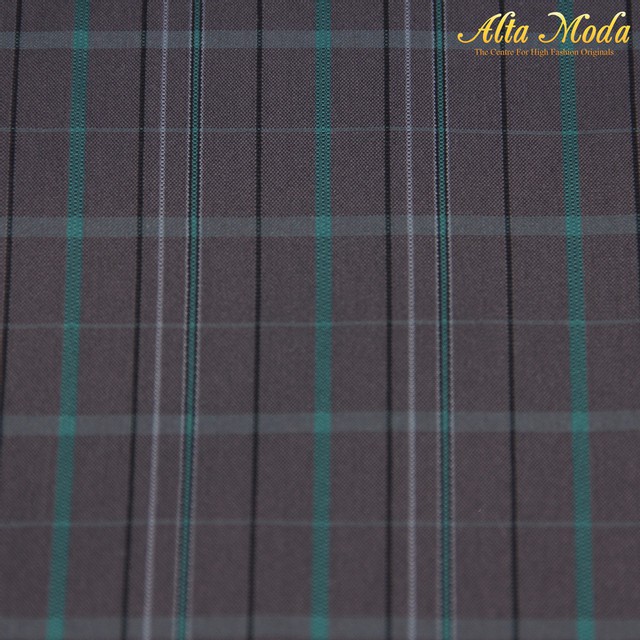 

Alta Moda Cotton Shirting Abu Tua Kotak-Kotak Garis Hijau (1M)