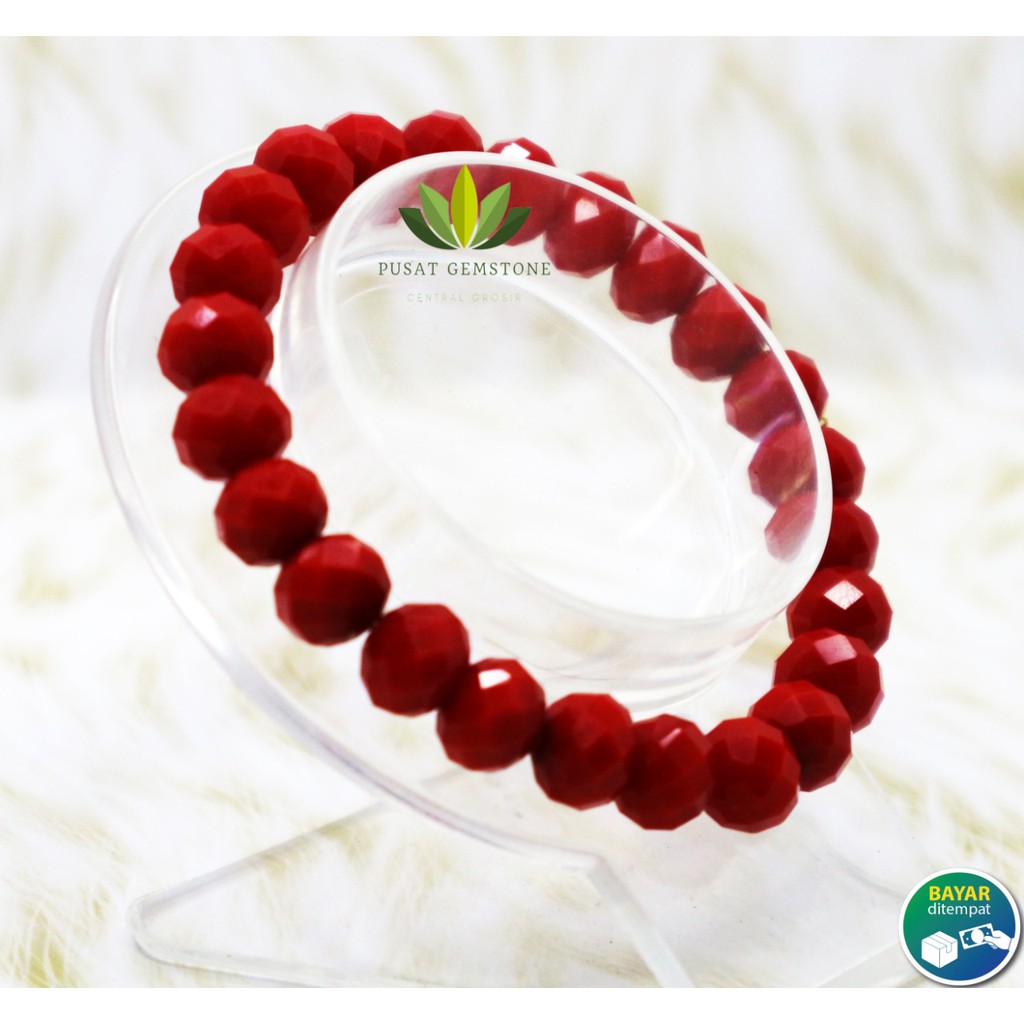 Gelang Batu Kristal Merah